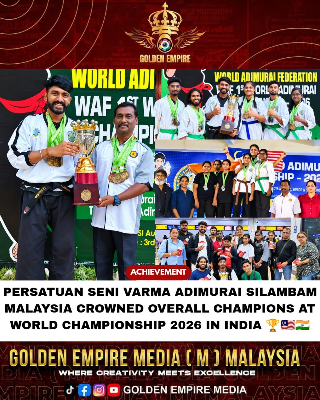 Malaysian Silambam Team World Adimurai Championship 2026