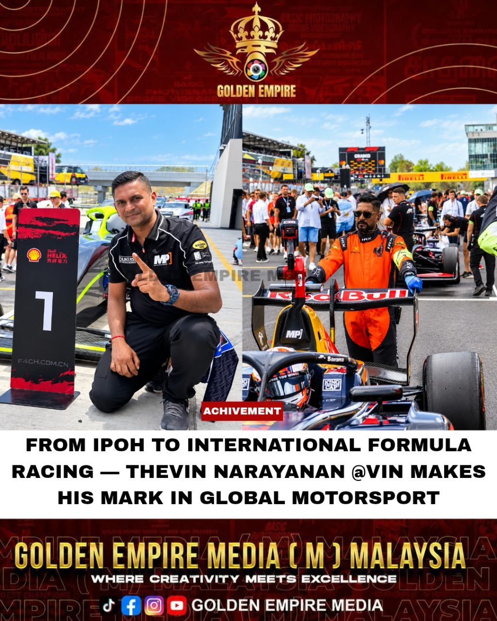 Theivin Narayanan international motorsport journey